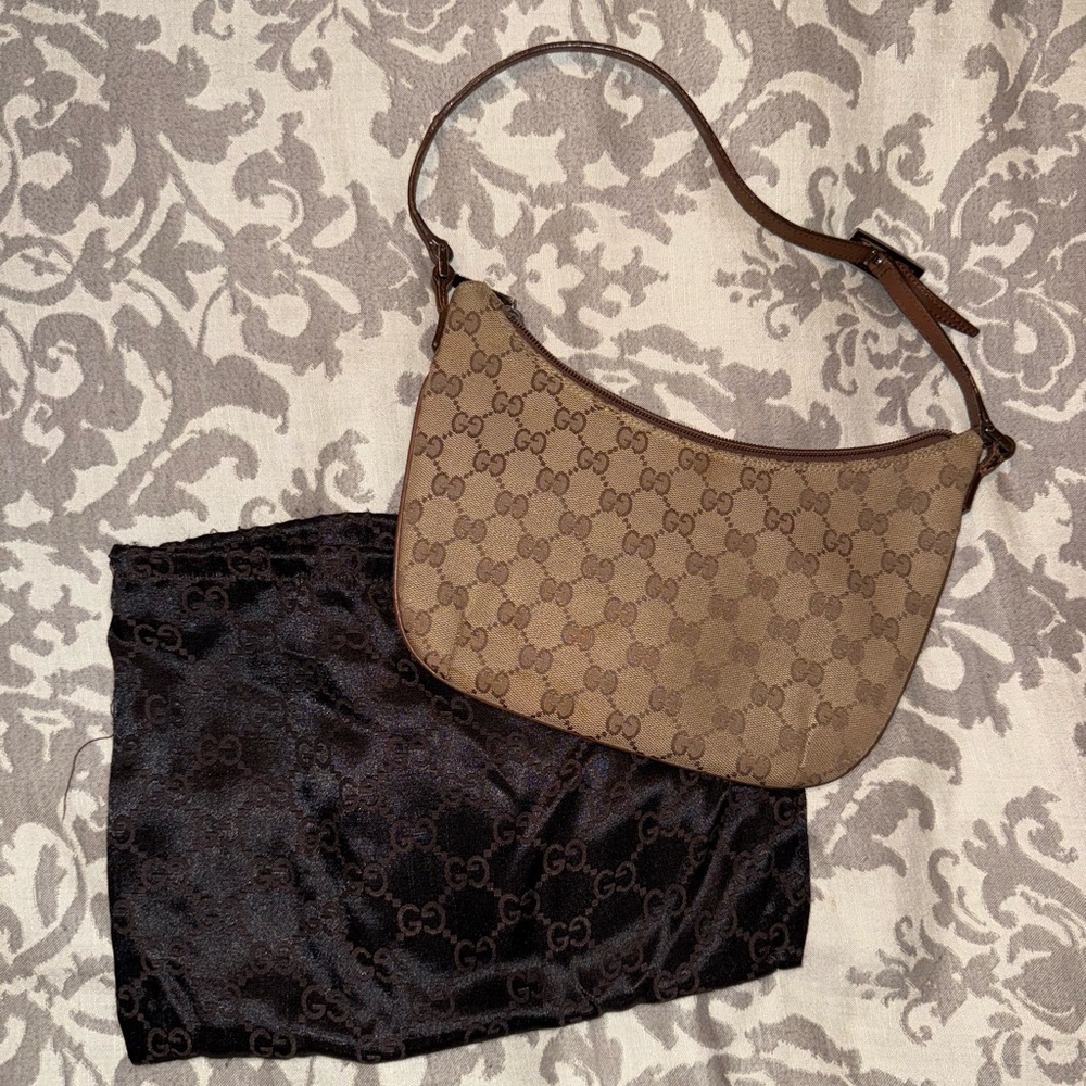 Gucci Brown Monogram Shoulder Bag